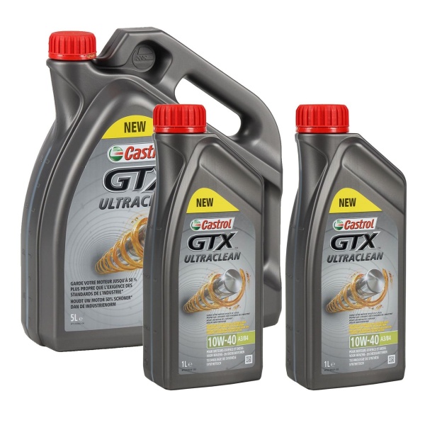 Set Ulei Motor Castrol GTX Ultraclean 10W-40 5L 15A4D4 + 2 Buc Ulei Motor Castrol GTX Ultraclean 10W-40 1L 15A4CF